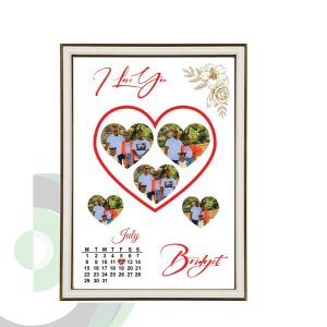 Custom Heart-Shaped Photo Frame - 5pics